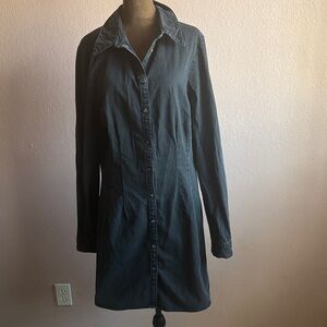 ASOS  Vintage Dark Washed  Denim Shirt Dress